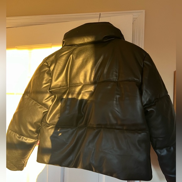 Levi’s Faux Leather Puffer Jacket M - Picture 5 of 5